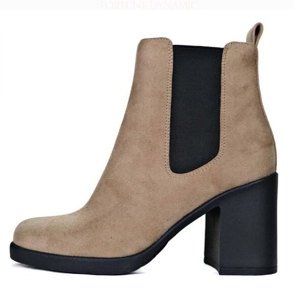 BEIGE FAUX SUEDE BOOTIE - Picture 2 of 4